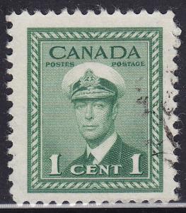 Canada 249 King George VI WWII War 1¢ 1942