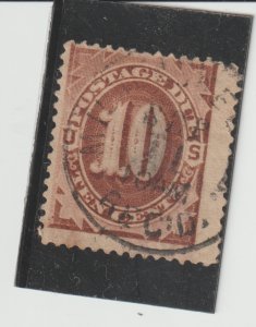 US Scott#J5 VF-XF 1879 10c Postage Due Brown with Town Cancelation Jumbo Cat $70