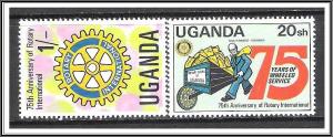 Uganda #297-298 Lions Rotary International MNH