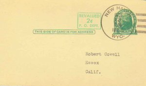 United States Wyoming Haven 1952 4f-bar  1909-1975  Postal Card  Philatelic.