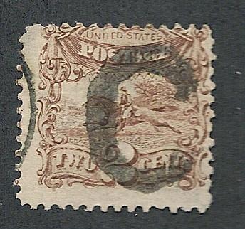 113 Used,  2c. Pictorial, Fancy Cancel, scv: $95