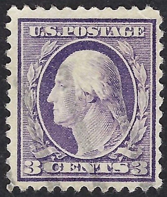 United States #501 3¢ George Washington, Type I. Light violet. Perf. 11. Used.