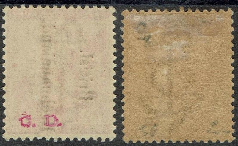BECHUANALAND 1891 OVERPRINTED CAPE HOPE SET 1D AND 2D */** READING UP 