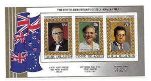 Cook Islands 1985 Self-Government 20th Anniversary S/S MNH C1