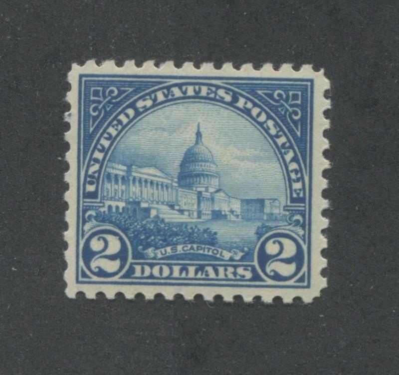 1923 US $2 Postage Stamp #572 Mint Never Hinged Very Fine Original Gum