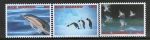San Marion 1996 Fish Penguins Duck Bird Wildlife Animals Sc 1351,53,5 MNH # 3736