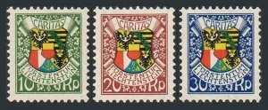 Liechtenstein B4-B6,MNH.Michel 75-77.Prince Johann II,87th birthday.Coat of Arms