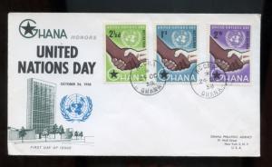 Ghana Registered First Day Cover (UN Day) 1958 Accra to NYC