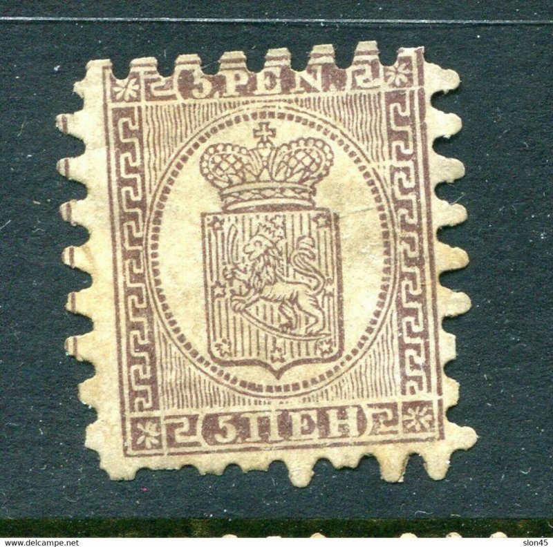 Finland 1866-74 Serpentine Roulette Sc 6 5p Mint no gum  a few short perf 12576