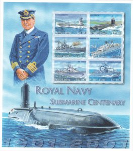 Sierra Leone # 2468 & 2469, Royal Navy Submarine Centennial, NH, 1/2 Cat.