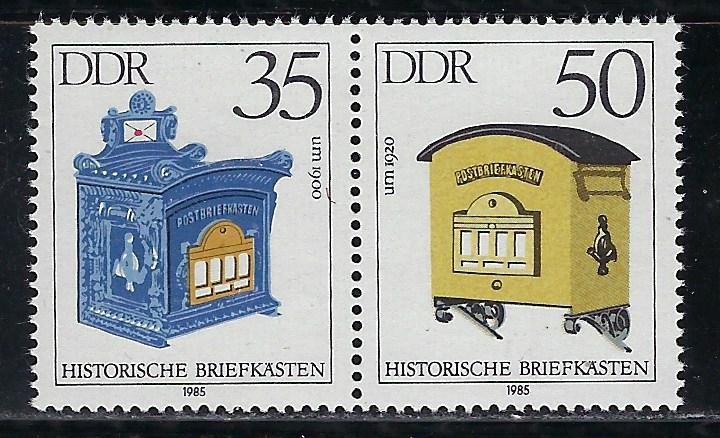 Germany DDR Scott # 2458, 2459, mint nh, se-tenant, WZd621