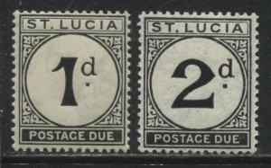 St. Lucia 1933 Postage Dues 1d and 2d mint o.g.