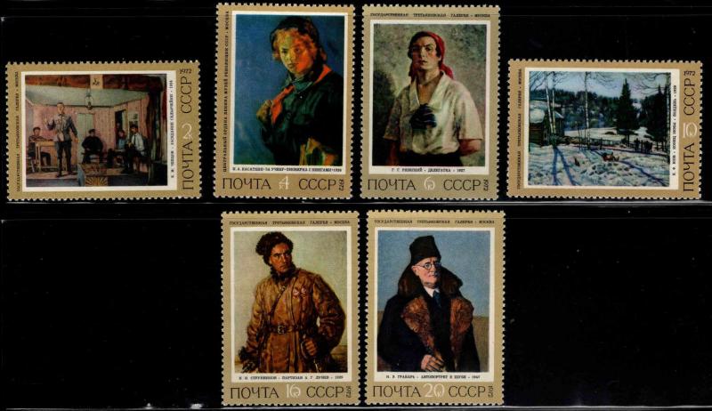 Russia Scott 4036-4041 MNH** 1972 Art set