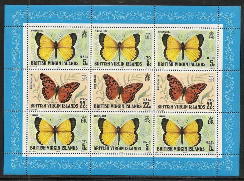 Virgin Islands 343a 1978 Butterflies s.s. NH