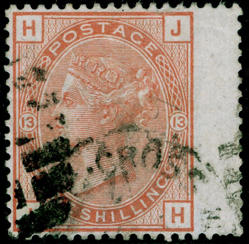 SG151, 1s orange-brown plate 13, FINE USED. Cat £700. JH