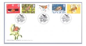 GB FDC 1995  \Xmas-Robins\ SP/HS
