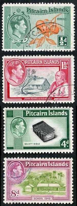 Pitcairn Islands SG1 SG3 SG5a SG6a Wmk Mult Script CA Stated Fluorescent Used