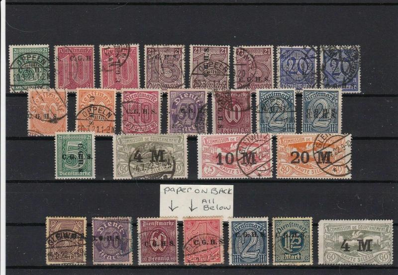 upper silesia 1920 overprint  stamps cat £100+ ref r11577