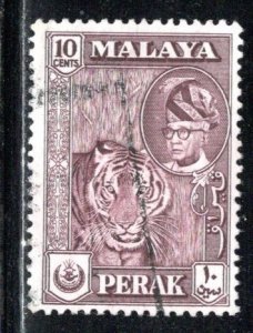 Malaysia Perak Scott # 132, used, color changeling