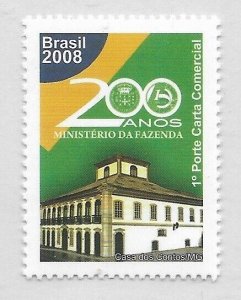 BRAZIL 2008  200TH ANNIVERSARY OF PUBLIC FINANCE MINISTRY  1 VALUE COMPLETE MNH