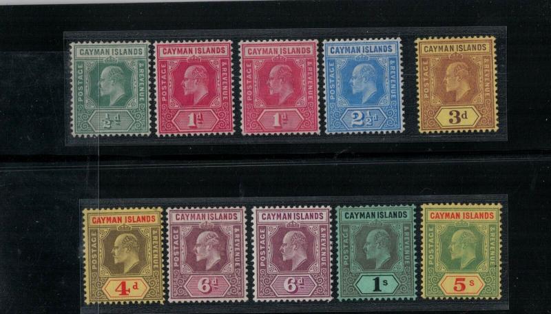 Cayman Islands 21-28,22var-26a Mint 1907-1909 SCV$ 225.00 Set