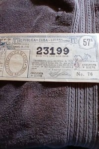 CUBA.LOTERIA NACIONAL.1955.BILLETE 23199.