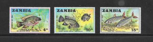 FISH - ZAMBIA #74-5 MNH