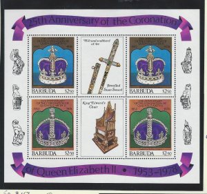 Barbuda souvenir sheets  mnh  SC  345-348