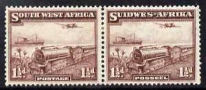 South West Africa 1937 Mail Train 1.5d horiz bi-lingual p...