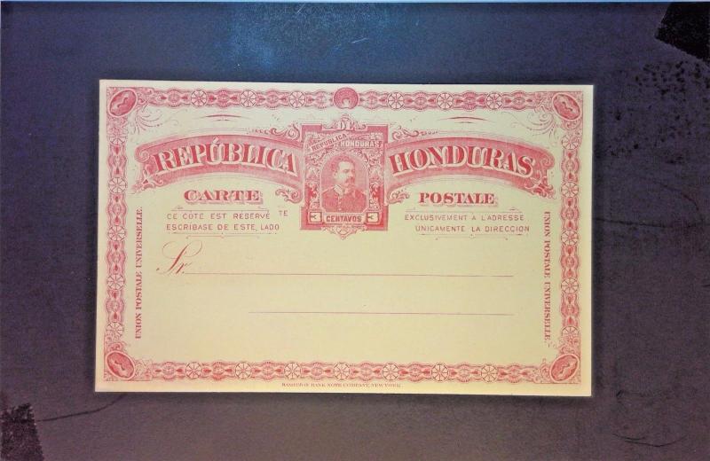 Honduras Early 3 Cent Red UPU Postal Card Unused - Z1257