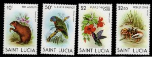 Saint Lucia Scott 538-541 MNH** Wildlife stamp set
