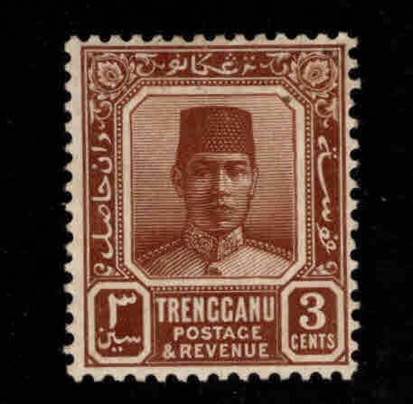 Malaya Trengganu Scott 23 Sultan Badaru'l-alam MH* scarce stamp