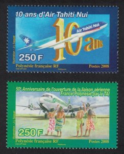 Fr. Polynesia Air Tahiti 2v 2008 MNH SG#1104-1105 MI#1056-1057