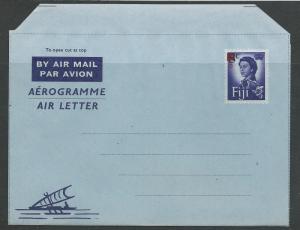 Fiji  Aerogramme - QE II Surcharged 5c on 8c  (1) Unused