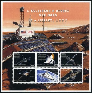 Guinea 1613-1614 af sheets,MNH. Space exploration,1999.Planets.Mariners,Phobos,