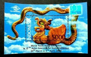 Indonesia Year Of The Dragon 2000 Lunar Chinese Zodiac (ms) MNH *Bangkok Expo