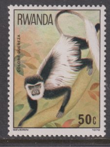 Rwanda 859 Colobus Monkey 1978