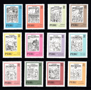 Peru Scott #582-593 MNH