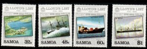 SAMOA SG673/6 1984 LLOYDS LIST   MNH