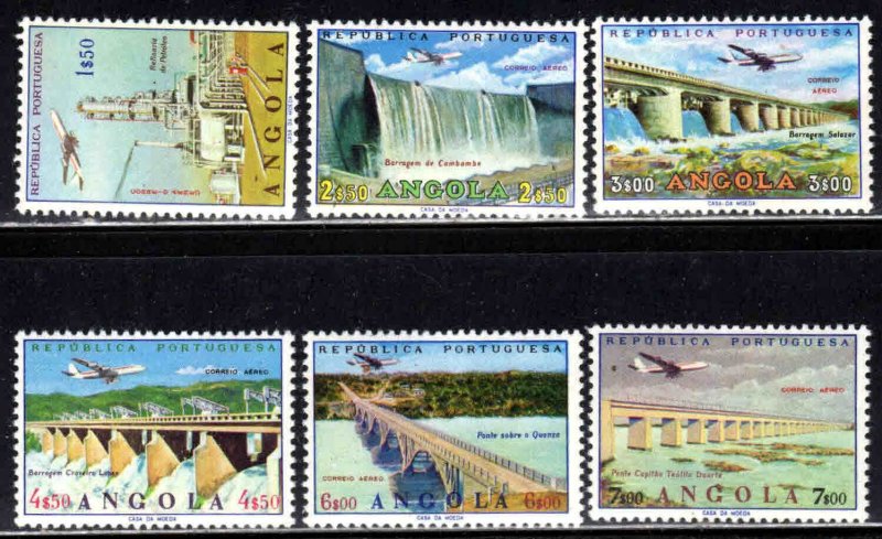 Angola #C26-35 ~ Short Set 6 of 10 ~ Airplanes, Dams, Bridges ~ Mint, NH  (1965)