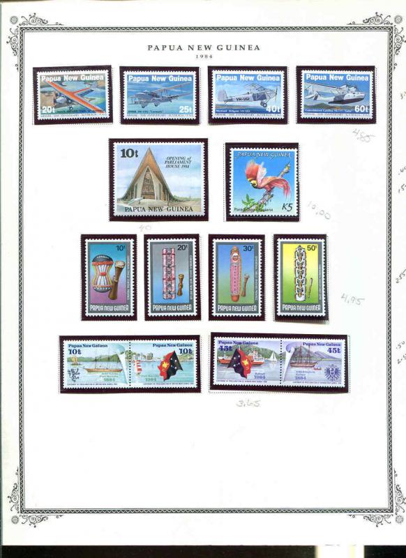 Papua New Guinea 1981-1986 Mini Collection In Mounts MNH All Pictured CV $245.00