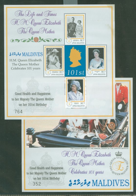 Maldive Islands #2605-2606 Mint (NH) Souvenir Sheet (Queen)