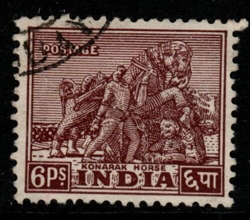 INDIA SG310 1949 6p PURPLE-BROWN USED 