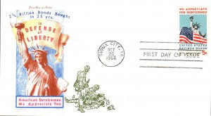 #1320 US Savings Bonds Overseas Mailer FDC