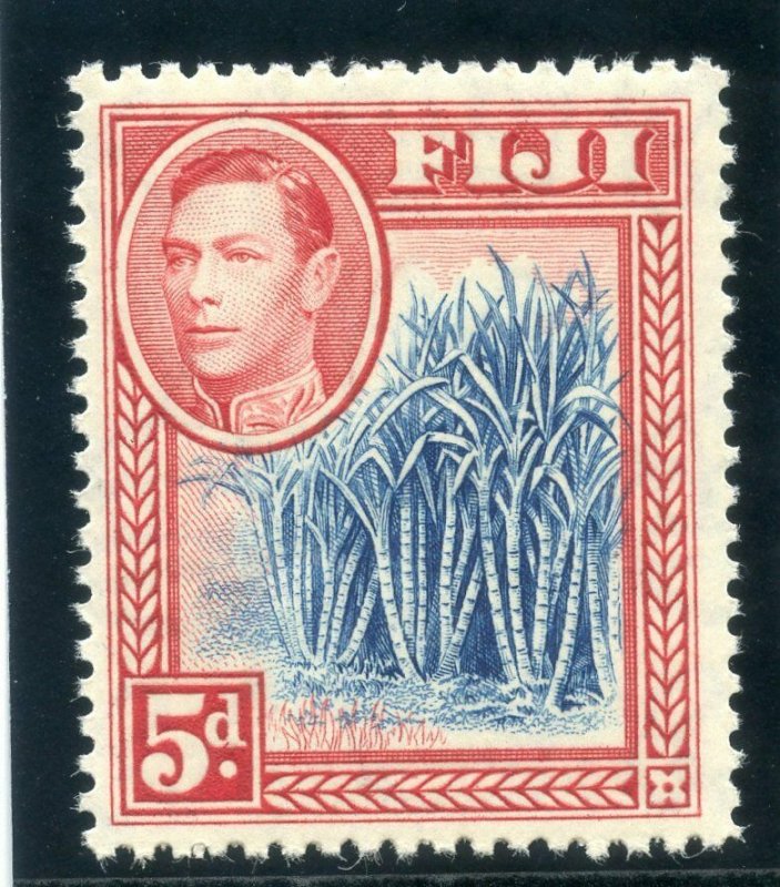 Fiji 1938 KGVI 5d blue & scarlet superb MNH. SG 258. Sc 123.