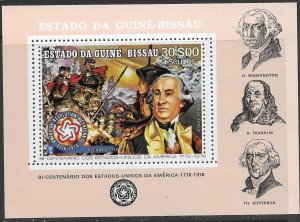 Guinea-Bissau MNH Souvenir Sheet. American.  1976.