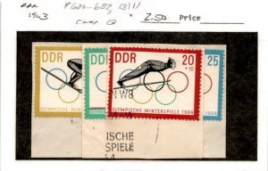 Germany - DDR, Postage Stamp, #680-682 Used, 1963 Olympic Skiing (AE)