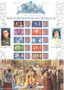 BC-98 History of Britain 6 2007 George VI No. 421 sheet U/M