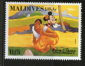 Maldive Island 1992 Euro Disney Resort, Paris Mickey Dancing Painting Cartoon...