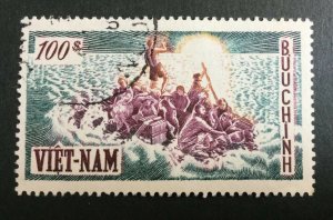 Vietnam (South) Sc# 35 Used 100 pi 1955 Refugees on a Raft